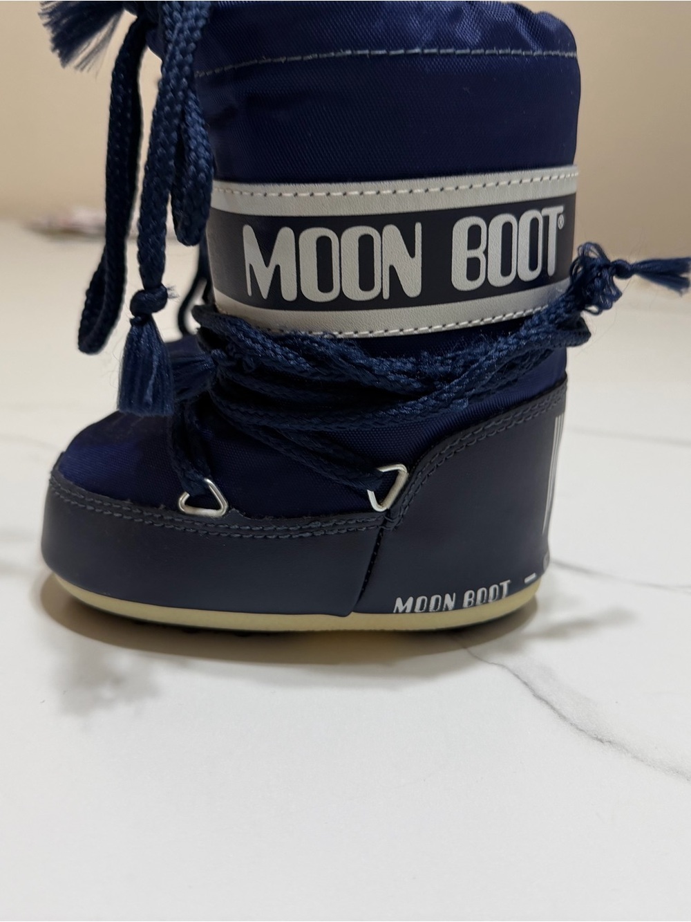 Moon Boot Kids Navy and Cream Snow Boot